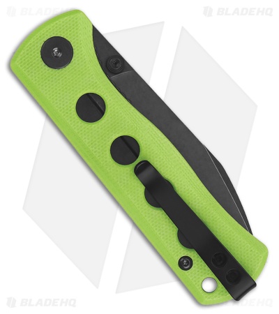 QSP Canary Folder Liner Lock Knife Neon Green G-10 (2.8" Black Stonewash 14C28N)