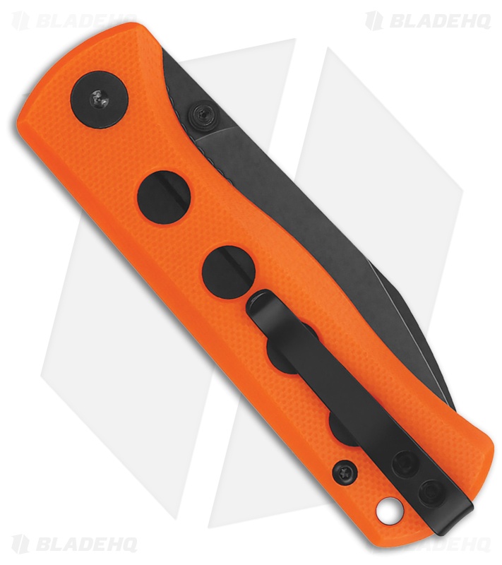 QSP Canary Folder Liner Lock Knife Orange G-10 (2.8" Black Stonewash 14C28N)