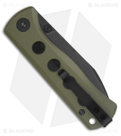 QSP Canary Folder Liner Lock Knife Olive Green G-10 (2.8" Black Stonewash)