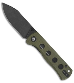 QSP Canary Folder Liner Lock Knife Olive Green G-10 (2.8" Black Stonewash)