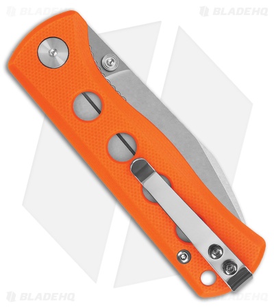 QSP Canary Folder Liner Lock Knife Orange G-10 (2.8" Stonewash 14C28N)