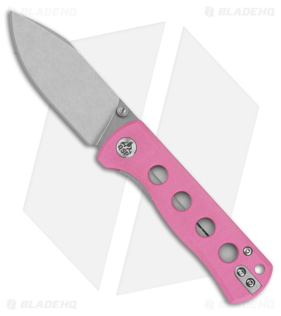 QSP Canary Folder Liner Lock Knife Pink G-10 (2.8" Stonewash 14C28N)