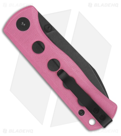 QSP Canary Folder Liner Lock Knife Pink G-10 (2.8" Black Stonewash 14C28N)