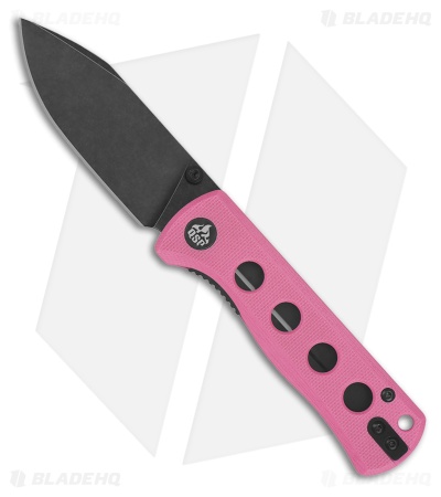 QSP Canary Folder Liner Lock Knife Pink G-10 (2.8" Black Stonewash 14C28N)