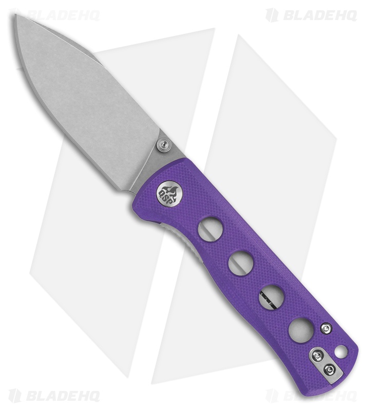 QSP Canary Folder Liner Lock Knife Purple G-10 (2.8" Stonewash 14C28N)