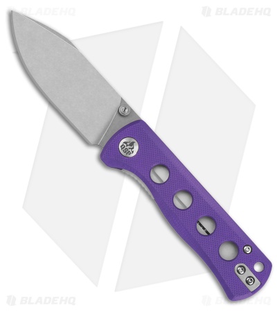 QSP Canary Folder Liner Lock Knife Purple G-10 (2.8" Stonewash 14C28N)