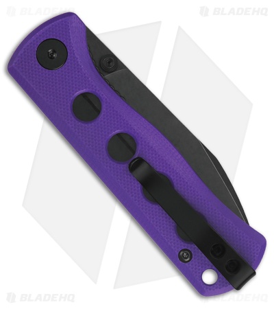 QSP Canary Folder Liner Lock Knife Purple G-10 (2.8" Black Stonewash 14C28N)