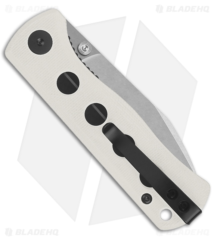 QSP Canary Folder Liner Lock Knife White G-10 (2.8" Stonewash 14C28N)