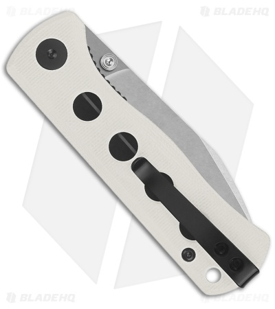 QSP Canary Folder Liner Lock Knife White G-10 (2.8" Stonewash 14C28N)
