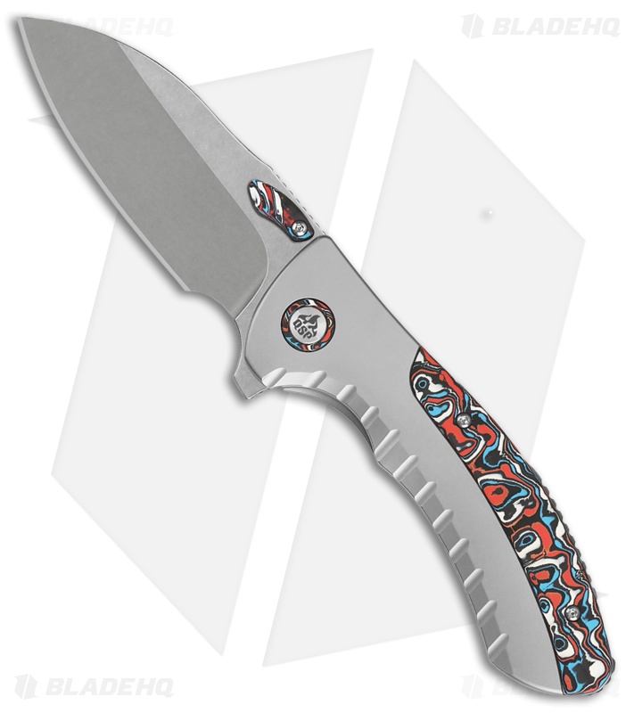 QSP Capybara Knife BB Titanium + Red/White/Blue CF (SW)