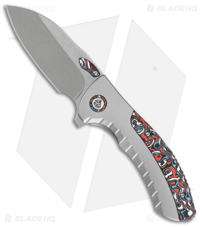 QSP Capybara Knife BB Titanium + Red/White/Blue CF (SW)