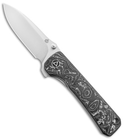 QSP Hawk Liner Lock Knife Aluminum Foil Carbon Fiber (3.25" Satin S35VN)