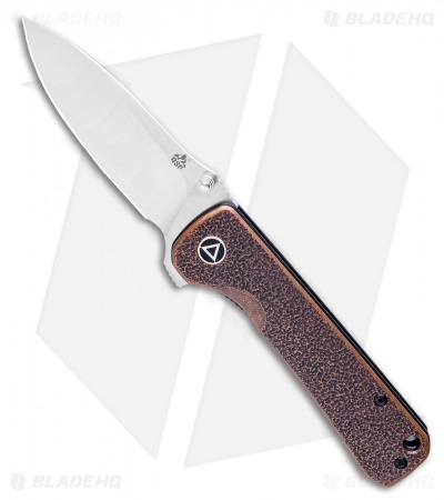 QSP Knife Hawk Liner Lock Knife Textured Copper (3.25" Satin) 
