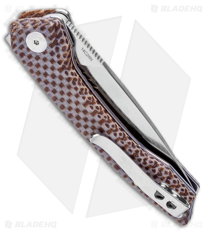 QSP Knife Leopard Liner Lock Knife  (3.25" Satin) 