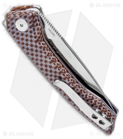 QSP Knife Leopard Liner Lock Knife  (3.25" Satin) 