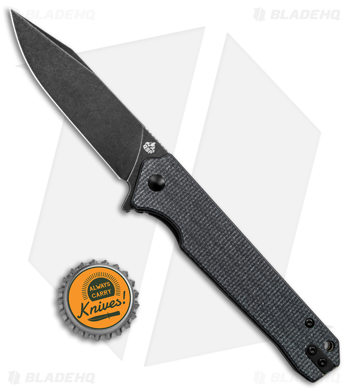 QSP Knife Mamba V2 Knife Black Micarta + Black D2 | Blade HQ