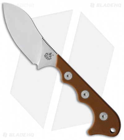 QSP Neckmuk Fixed Blade Neck Knife Brown G-10 (2.9" Satin) QS125-B