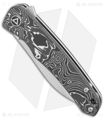 QSP Otter Flipper Liner Lock Knife Aluminum Foil Carbon Fiber (2.7" Satin S35VN)