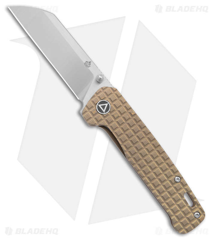 QSP Knife Penguin Frame Lock Knife Bronze Ti Fragtanium (3.4" Satin)