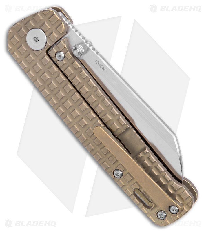 QSP Knife Penguin Frame Lock Knife Bronze Ti Fragtanium (3.4" Satin)