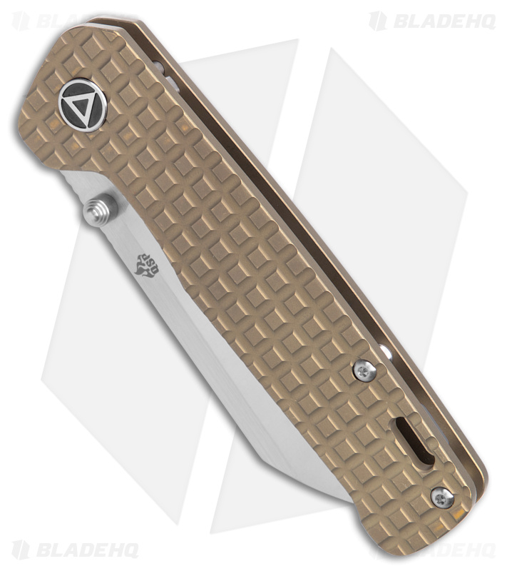 QSP Knife Penguin Frame Lock Knife Bronze Ti Fragtanium (3.4" Satin)