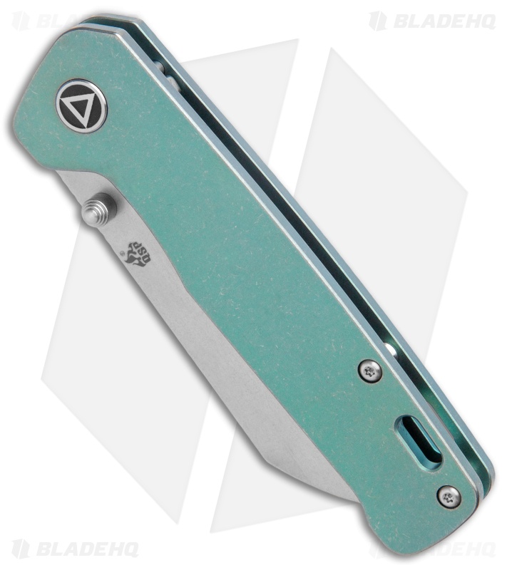 QSP Penguin Frame Lock Knife Green Titanium (3.1" Stonewash)