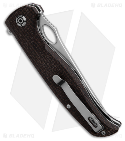 QSP Gavial Liner Lock Knife Brown Micarta (4" Satin) 