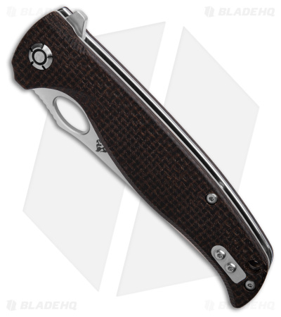 QSP Gavial Liner Lock Knife Brown Micarta (4" Satin) 