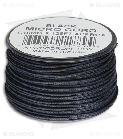 Atwood Rope MFG Micro Cord 125' Black
