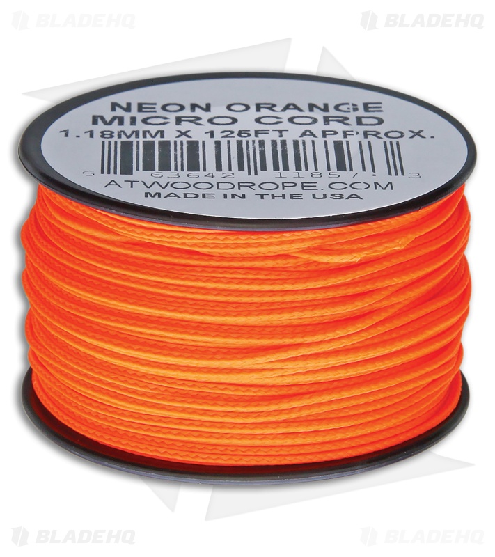 Atwood Rope MFG Micro Cord 125' Neon Orange - RG1283