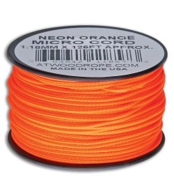 Atwood Rope MFG Micro Cord 125' Neon Orange - RG1283