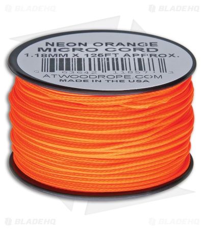 Atwood Rope MFG Micro Cord 125' Neon Orange - RG1283