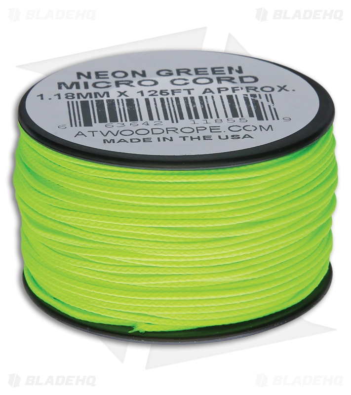 Atwood Rope MFG Micro Cord 125' Neon Green