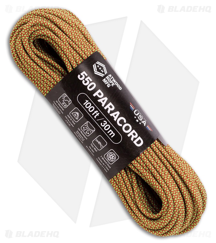 Parachute Rope Length Atwood Rope MFG Parachute Cord Diamond Red - Blade HQ
