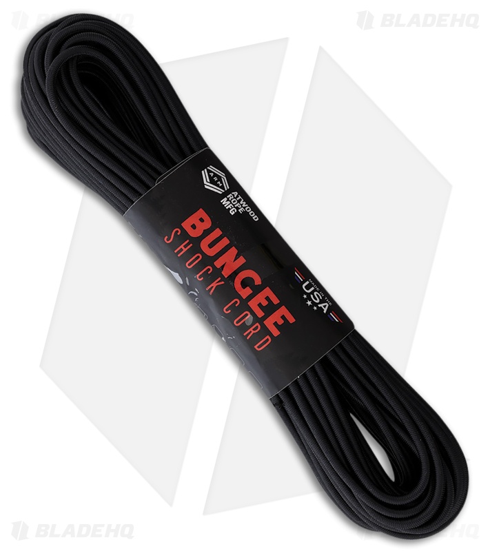 Atwood Rope MFG Bungee Shock Cord 50ft Black