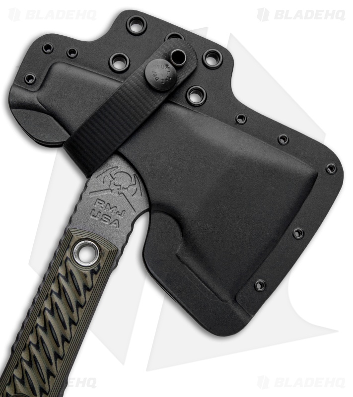 RMJ Tactical Mini Jenny Hammer Poll 9.5" Tomahawk Axe OD Green G-10 (Cerakote) 