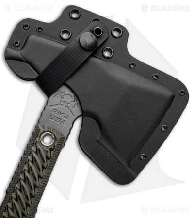 RMJ Tactical Mini Jenny Hammer Poll 9.5" Tomahawk Axe OD Green G-10 (Cerakote) 