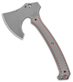 RMJ Tactical Weezerker 13" Tomahawk Layered Gray/Orange G10 (Tungsten Cerakote)