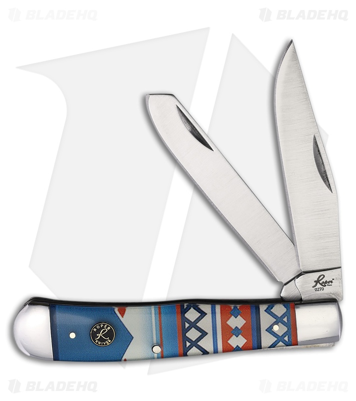 Roper Knives Trapper Knife 4.2" Blue Sunset Series PR0002WS1