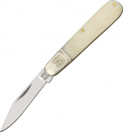 Rough Rider Small Barlow Pocket Knife White Smooth Bone (2" Satin)