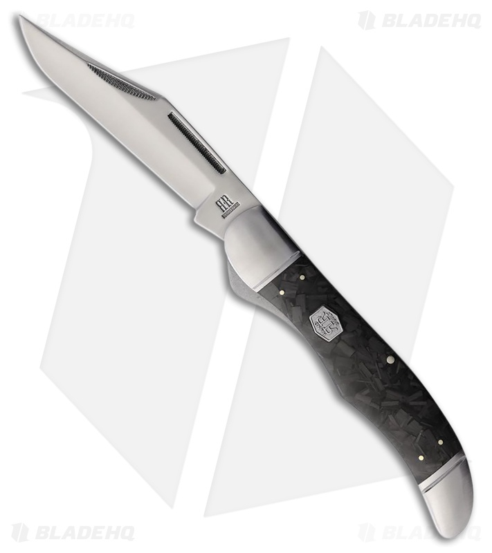 Rough Ryder Locking Folding Hunter Black Carbon Fiber (3.50" Satin)