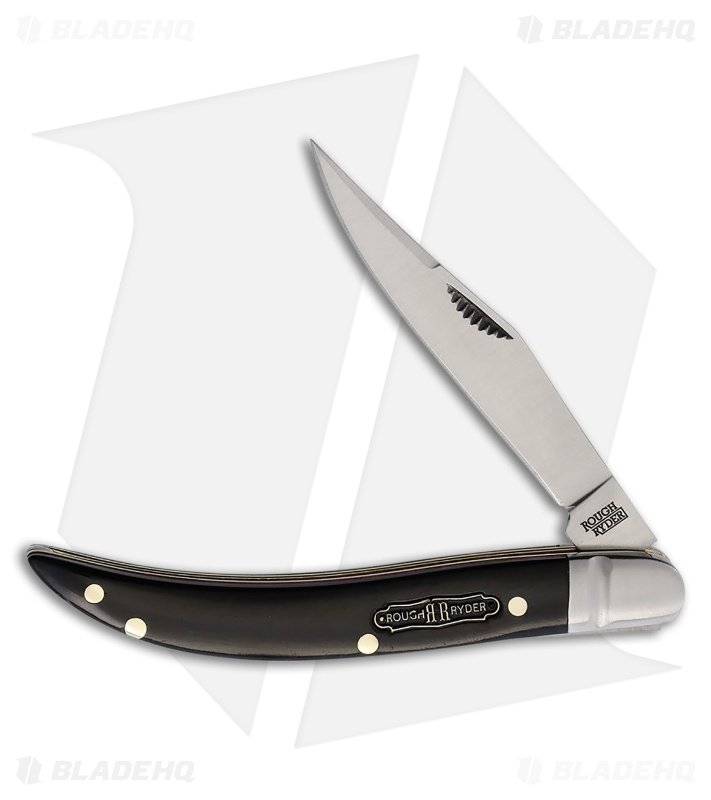 Rough Ryder Bearhead Toothpick Black Smooth Bone (2.00" Satin)