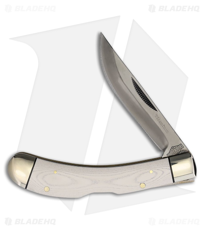 Rough Ryder Tuxedo Bow Trapper White Micarta (3.12 Gray) - Blade HQ