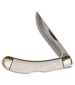 Rough Ryder Tuxedo Bow Trapper White Micarta (3.12 Gray)