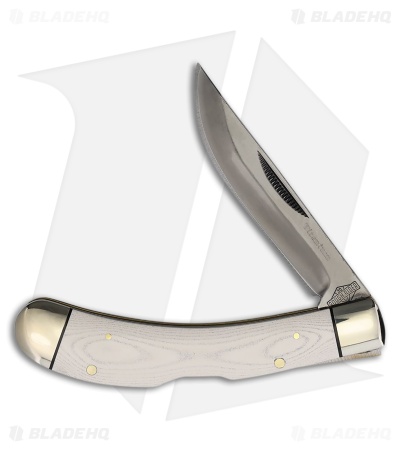Rough Ryder Tuxedo Bow Trapper White Micarta (3.12 Gray)