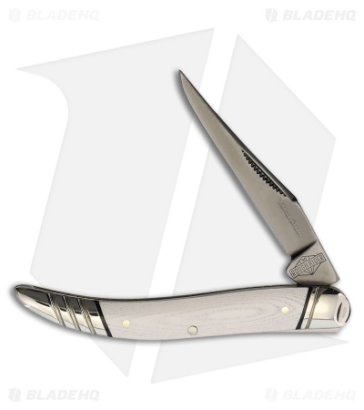 Rough Ryder Small Toothpick Slip Joint White Micarta (Gray 2.125)