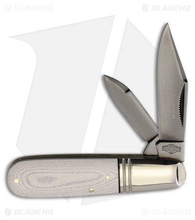 Rough Ryder White Micarta Barlow Tuxedo (2.50 Gray) 