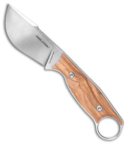 Real Steel Furrier Fixed Blade Skinner Knife Olive Wood (3" Satin N690)