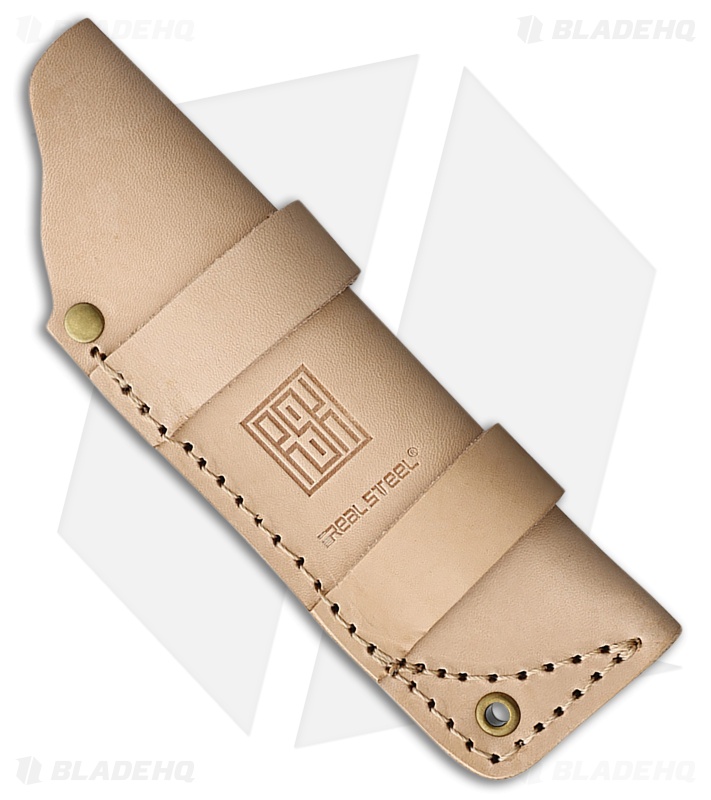 Real Steel Furrier Fixed Blade Harpoon Knife Burgundy Micarta (3" Satin N690)