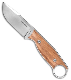 Real Steel Furrier Fixed Blade Harpoon Knife Olive Wood (3" Satin N690)